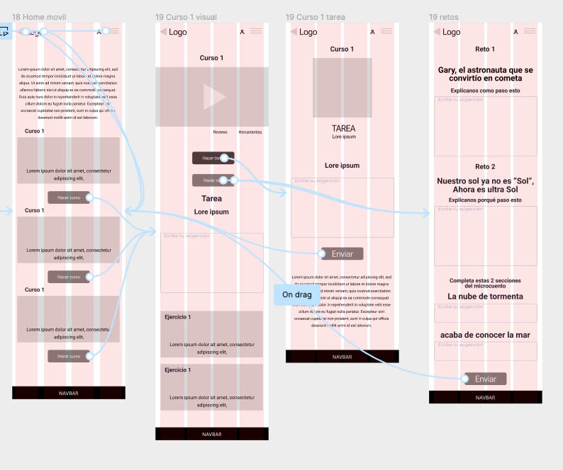 Escritástica — Prototipo Lo-Fi con ejercicios reales