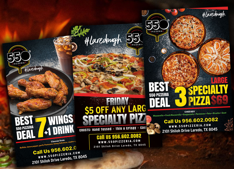 550 Pizzeria — Restaurant Advertising Design