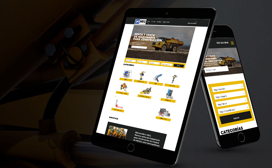 MEC — Renta de Maquinaria — Web design