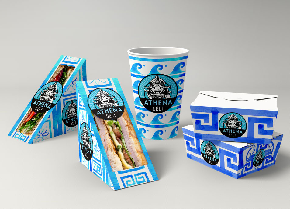 Athena Deli — Takeout Packaging & Brand Identity